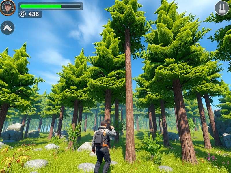 Forest Protector Ultra gameplay screenshot showing player protecting virtual forest
